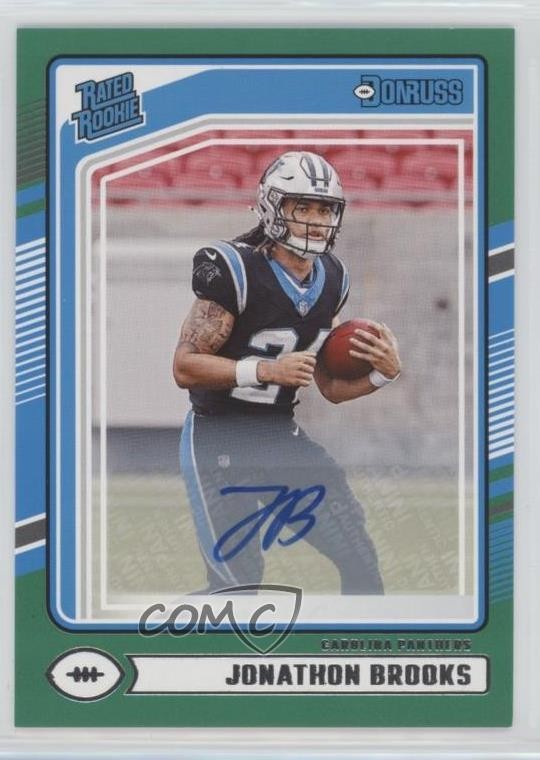 2024 Panini Donruss Rated Green Jonathon Brooks #354 Rookie Auto RC 1xd