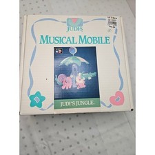 Judi's Jungle Musical Crib Mobile Baby Animals Fabric Canopy Wind Up Tune