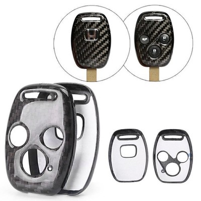 Carbon Fiber Key Case Fob Shell For HONDA Accord CIVIC FIT Odyseey Pilot New