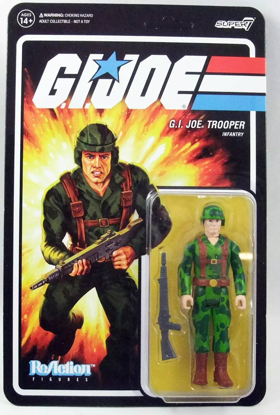 Figurine G.I. Joe Camo Trooper Super7 ReAction variante rare pour compléter votre collection
