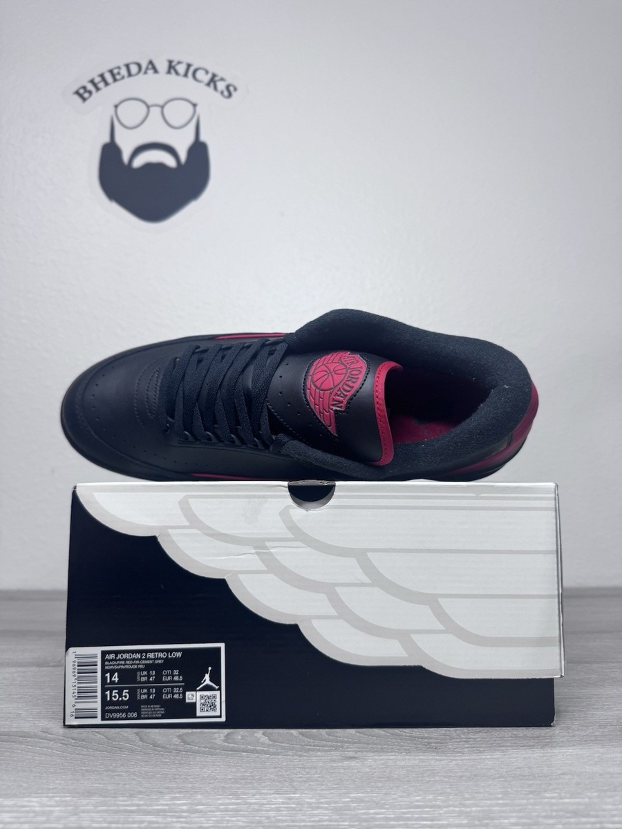 Size 14 - Air Jordan 2 Retro Low Christmas DV9956-006 Black Red