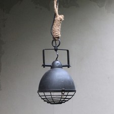 Vintage Hängelampe Seil Retro Industrielampe Seillampe Seilleuchte Pendelleuchte