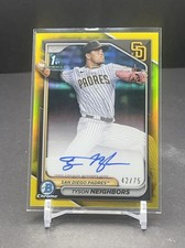 Tyson Neighbors 2024 Bowman Draft 1st Prospect Autograph Yellow /75 #CPA-TN