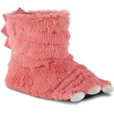 Zapatillas botín de piel de monstruo dinosaurio rosa simplemente declaradas para niñas talla 13/1 2/3 nuevas con etiquetas