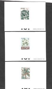 Cambodia Deluxe Sheets Scott 149-51- 1965 Cotton, Peanuts, Coconut Plants Issue
