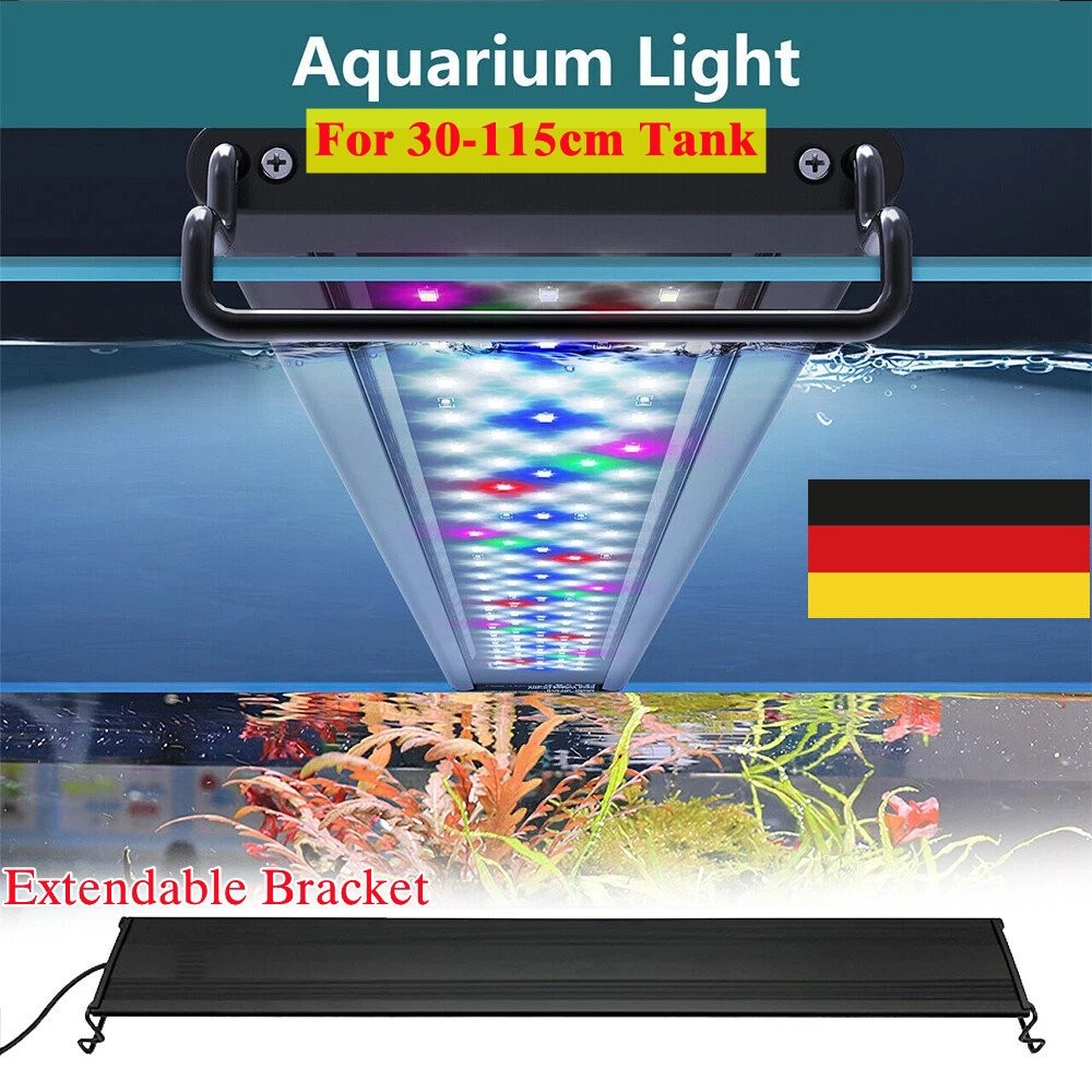 Acquario LED RGB 30-115 cm con timer lampada pesci d'acqua dolce spettro completo luce DHL foto 4