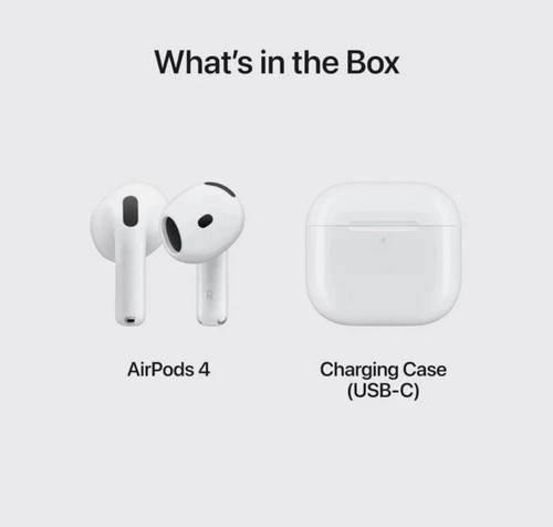 Apple AirPods 4 Wireless Earbuds USB-C Charging Case Voice Isolation White