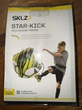 SKLZ STAR KICK SOLO SOCCER TRAINER SOLO FITS BALL SIZES 3, 4, & 5 W/ VIDEO