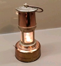 Mini lampe de mineur En Laiton Et Cuivre Hauteur De 9cm.Objet De Décoration 
