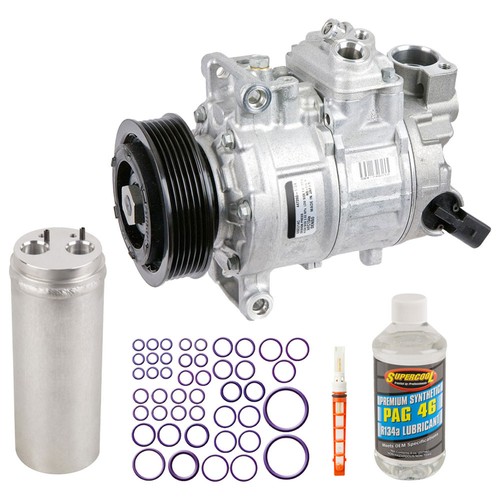 For 2009 Audi A4 2.0T Convertible OEM AC Compressor w/ A/C Repair Kit DAC