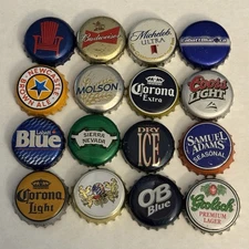 Used Labatt Blue Budweiser Grolsch Corona Coors New Castle Molson Beer Cap Lot