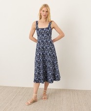 Pact Organic Fit Flare Square Neck Midi Dress Brand New NO IMPORT FEES