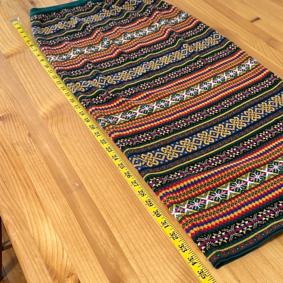 Gap Skirt Women S Folk Boho Hippie Fair Isle Knit Cotton Vintage Retro Maxi - Image 4 of 4