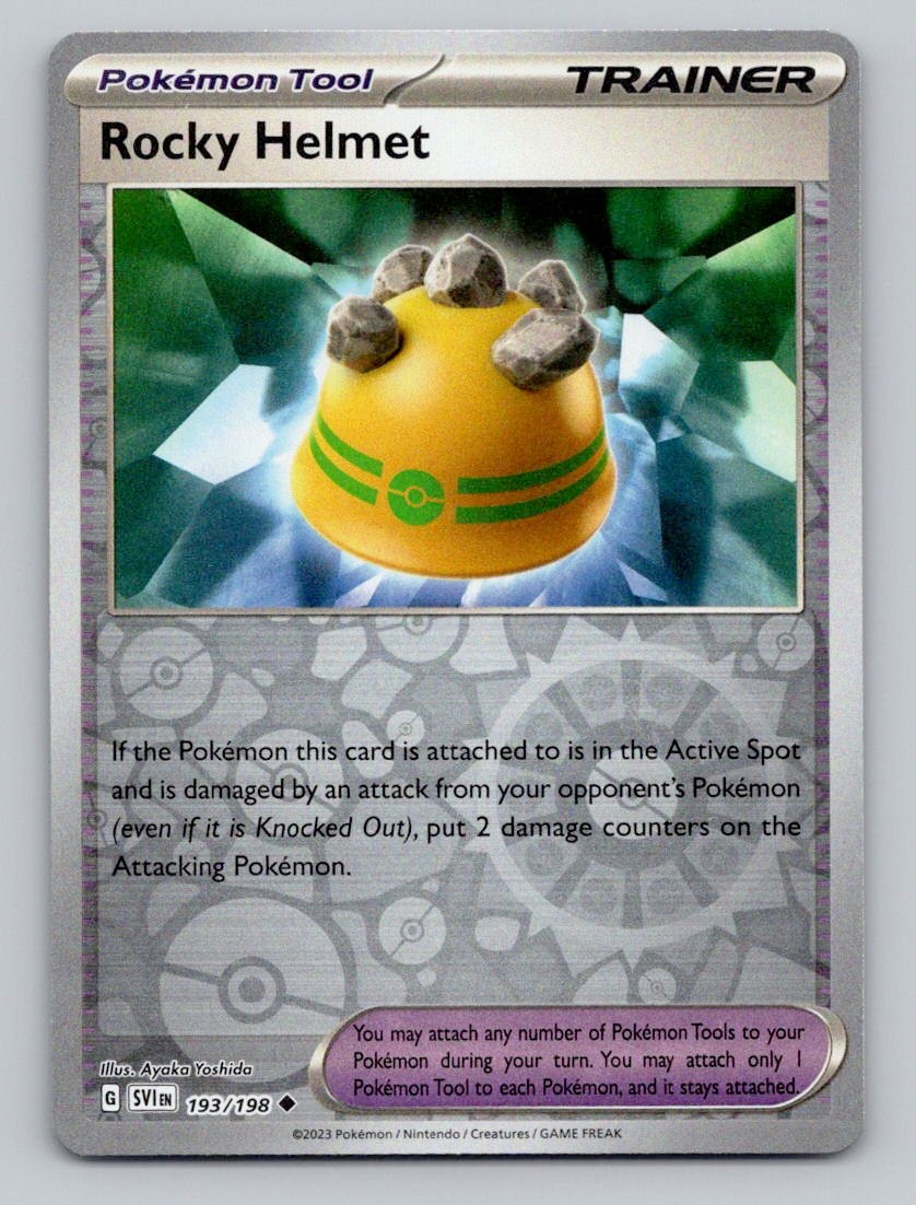 Reverse Holo Rocky Helmet 193/198 Uncommon Scarlet & Violet Pokemon