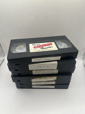 Classic Cartoon Favorites VHS Tape Lot - Betty Boop, Bugs Bunny, Donald Duck Etc