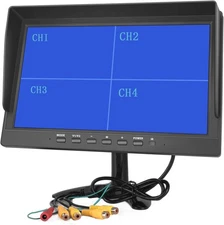 ✅ 10 Inch TFT LCD Monitor Quad Split HD Displays Screen 4 Channels RCA Video Car