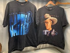 2 Vintage 90s Garth Brooks Black Single Stitch Tour T-Shirts XL Fresh Horses