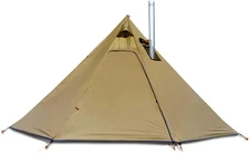 4 Persons 5Lb Lightweight Tipi Hot Tents with Stove Jack, 7'3" Standing Room, Te
