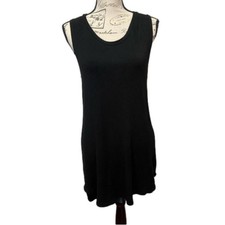 LNA Womens Black High-Low Open Back Sleeveless Mini Dress Size L Made in USA