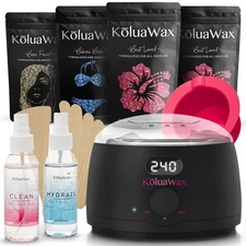 KoluaWax Premium Waxing Kit for Women - Beginner Friendly - Complete Wax Kit ...