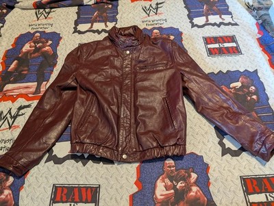 Vintage Oxblood Cafe Racer Leather Motorcycle Jacket YKK 38 Biker