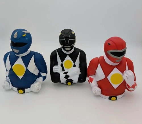 Vintage 1994  Power Rangers Finger Puppets Lot of 3