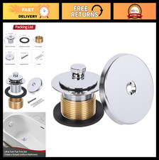 Lift Turn Tub Drain Trim Kit - One Hole Overflow Faceplate, Universal Chrome R