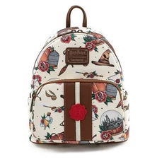Collection Women Tattoo Art Cream Color Classic Bag Mini Backpack Harry Potter