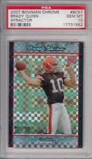 2007 BOWMAN CHROME BC57 BRADY QUINN RC XFRACTOR PSA 10