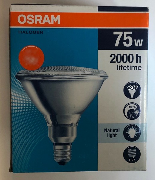 Osram/Radium Halopar 38 64838 Fl Reflektor 220-240V 75W 30° E27 Pressglaslampe-image