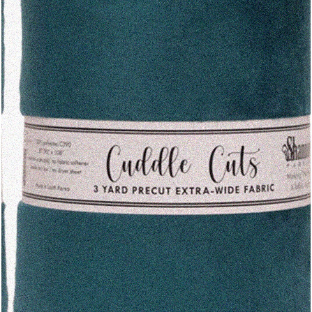 Teal Mallard Cuddle Cut: Luxuriously Soft 3yd Wide Fabric f