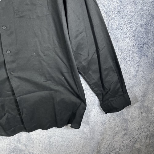 Camisa negra con botones Kenneth Cole Reaction vintage para hombre talla 17,5 36-37 XL - Imagen 6 de 17