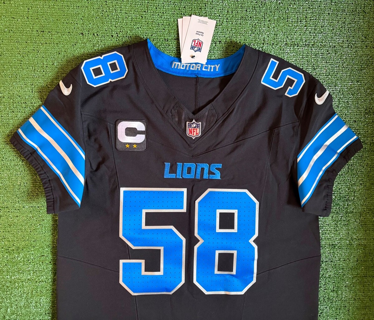 Authentic Penei Sewell Detroit Lions Black Nike Vapor Fuse Elite