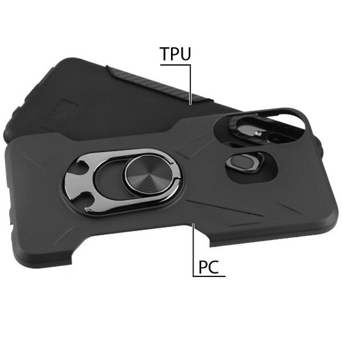 Für Samsung Galaxy A21 Hybrid Hülle Ring Halter Ständer Cover Magnet Flasche offen - Bild 16 von 45