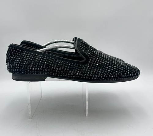 Steve Madden Caviar studded black slip on loafers dress shoes Sz 12 M - Picture 9 of 16