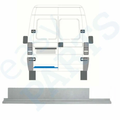 FIAT DUCATO BOXER RELAY 94- Arrière portes tole de reparation intérieur / Gauche - Photo 1/2