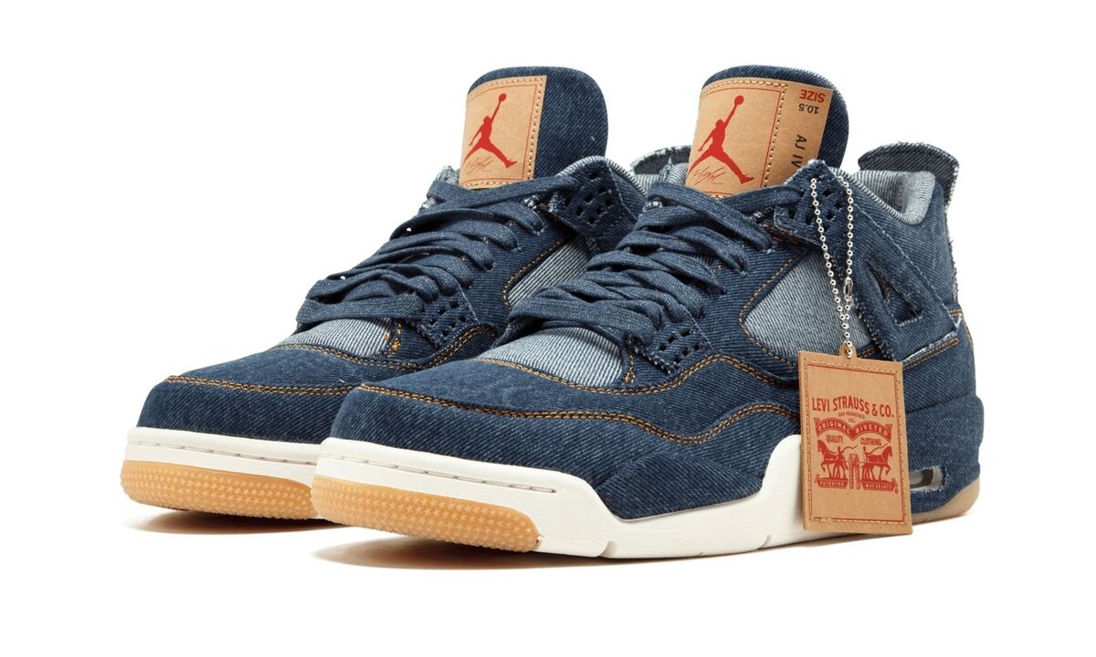 NEW Air Jordan 4 Retro NRG Levis Denim Blue AO2571-401 Men's NEW Air Jordan 4 Retro NRG Levis Denim Blue AO2571-401 Men's