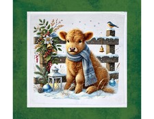 Christmas Highland Cow theme Dish Towel, 12x12, FREE ship, hand towels, choice