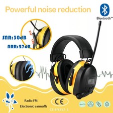 Bluetooth Headphones FM Radio Headphone Ear Safety Earmuffs for Mowing Work