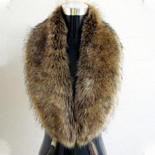 Luxury Fluffy Faux Fox Fur Fur Collar Women Thick Warm Furry Scarf - Bild 18 von 27