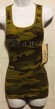Kavio Boys Girls Size Small Camo Dance Tank Top Shirt New With Tags