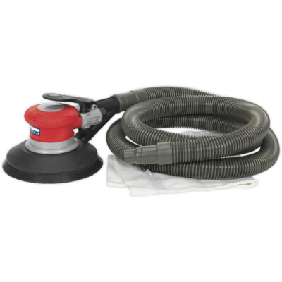 150 mm AIR Exzenter-Handschleifer & STAUBSCHLAUCH - 1/4'' BSP - Klett-Pad