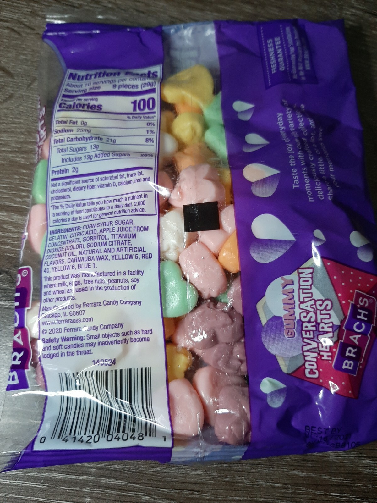 2 Packs of Brach's Gummy Conversation Hearts Valentine Candy, 10 oz