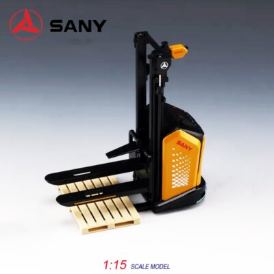 1:15 SANY Pallet Stacking Forklift Truck AGV Contruction Machine Diecast Model