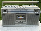 Vintage 1980s JVC RC-656JW Biphonic AM FM Cassette Boombox w Cord Radio Works