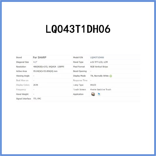 New boxed LQ043T1DH06 LCD Display Screen Panel 4.3-Inch 480*272 for Sharp - Picture 4 of 4