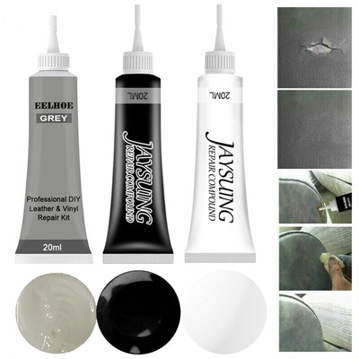 Advanced Leather Repair Kit Filler Vinyl DIY Car Seat Patch Sofa Rip Holes 20ml