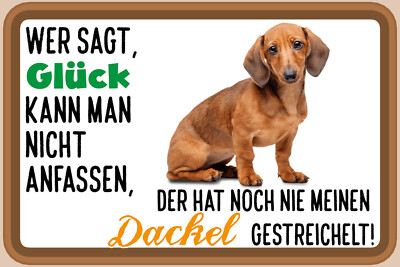Top-Schilder, versch. Größen, Dackel streicheln, Glück anfassen,  Hund, Neu, OVP
