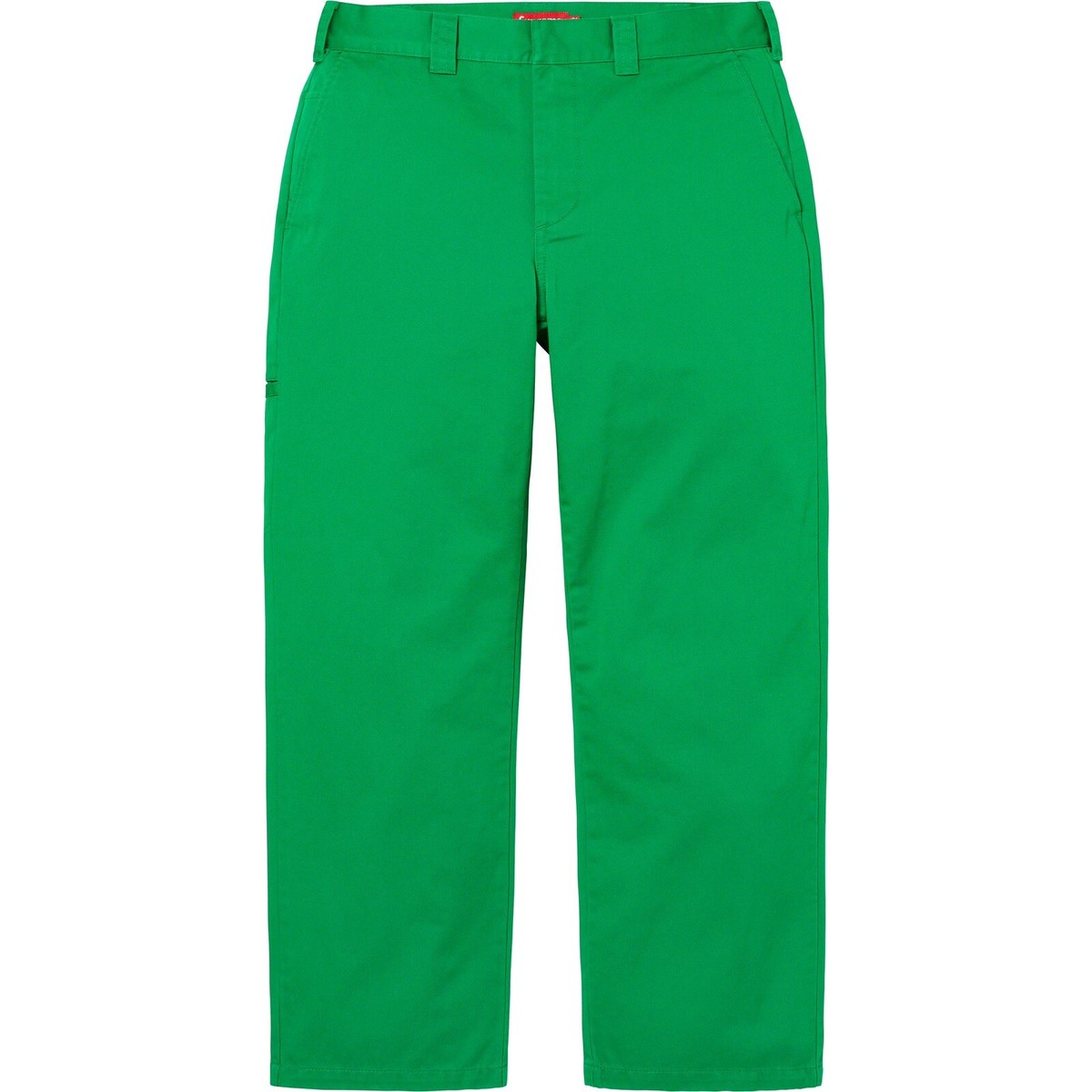 Supreme SS23 Work Pant Green Sz 34 Heavy Cotton Blend Twill Pants