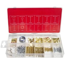 180 Picture Hanging Kit Mirror Photo Frame Hooks Brass Nail Level Wire Set Wall